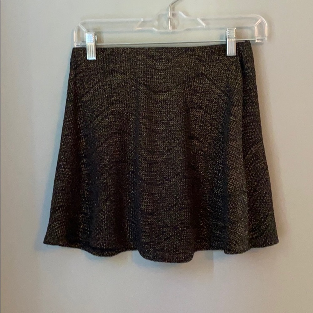 High waisted mini skater skirt